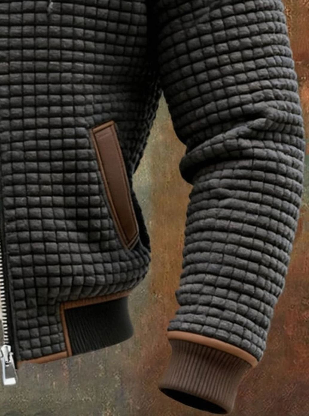 Men's Fleece-Lined Hooded Full-Zip Winter Jacket
