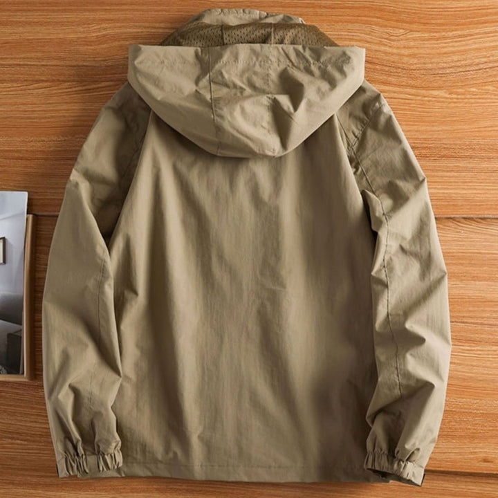 Men's Fleece-Lined Hooded Water-Repellent Outdoor Jacket