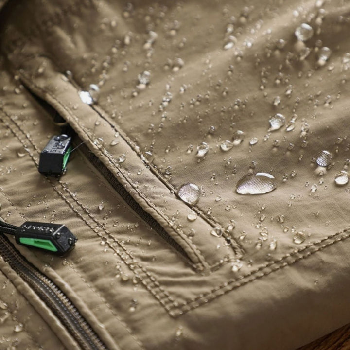 Men's Fleece-Lined Hooded Water-Repellent Outdoor Jacket