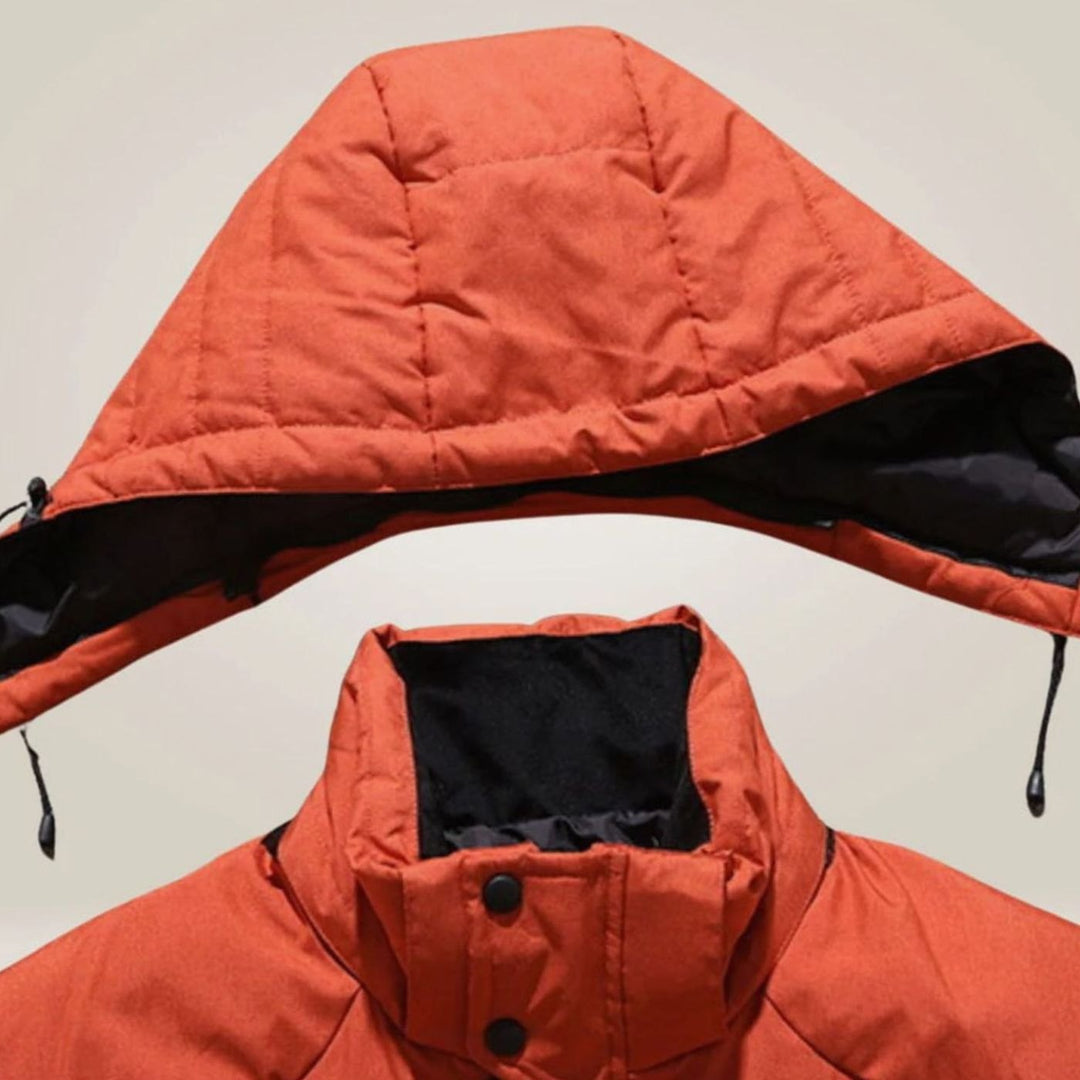 Men's Hooded Windproof Water-Resistant Puffer Down Winter Jacket