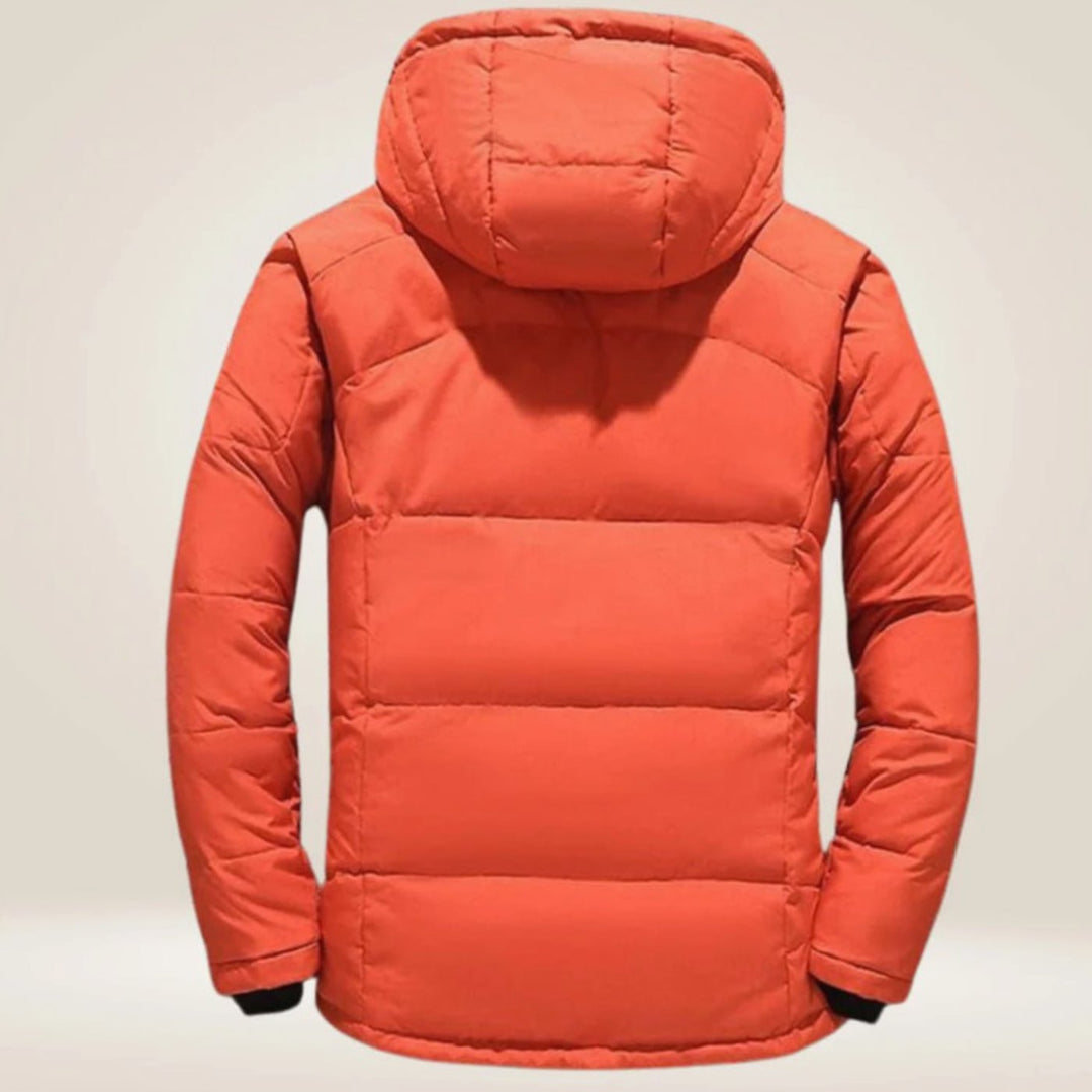 Men's Hooded Windproof Water-Resistant Puffer Down Winter Jacket