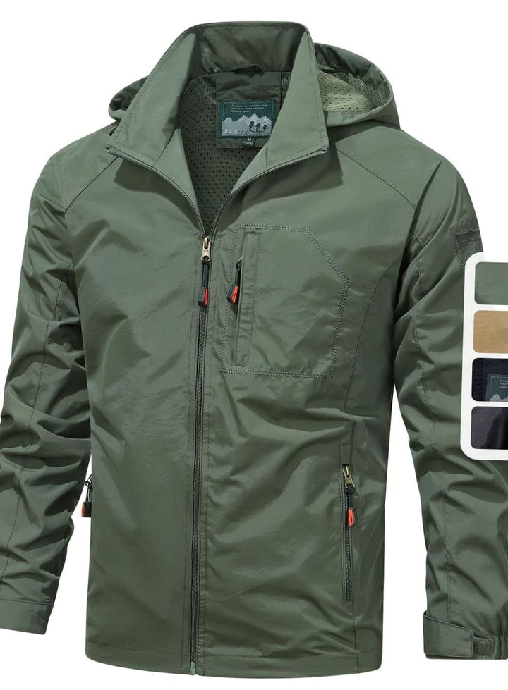 Men's Lightweight Hooded Packable Water-Resistant Jacket