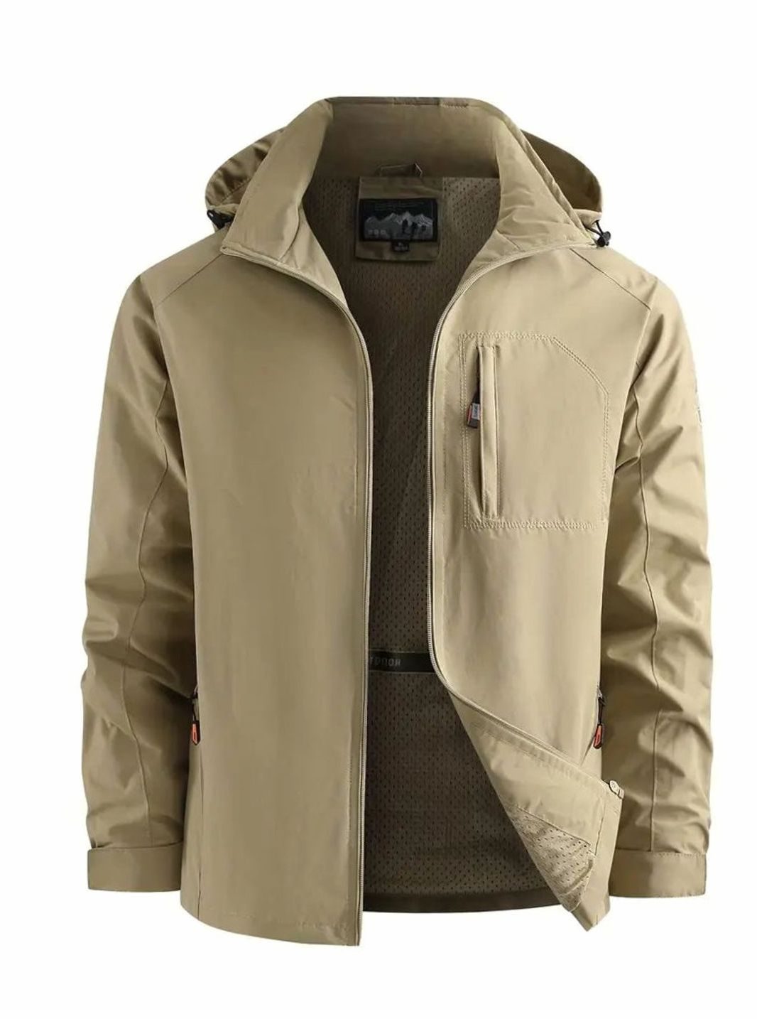 Men's Lightweight Hooded Packable Water-Resistant Jacket