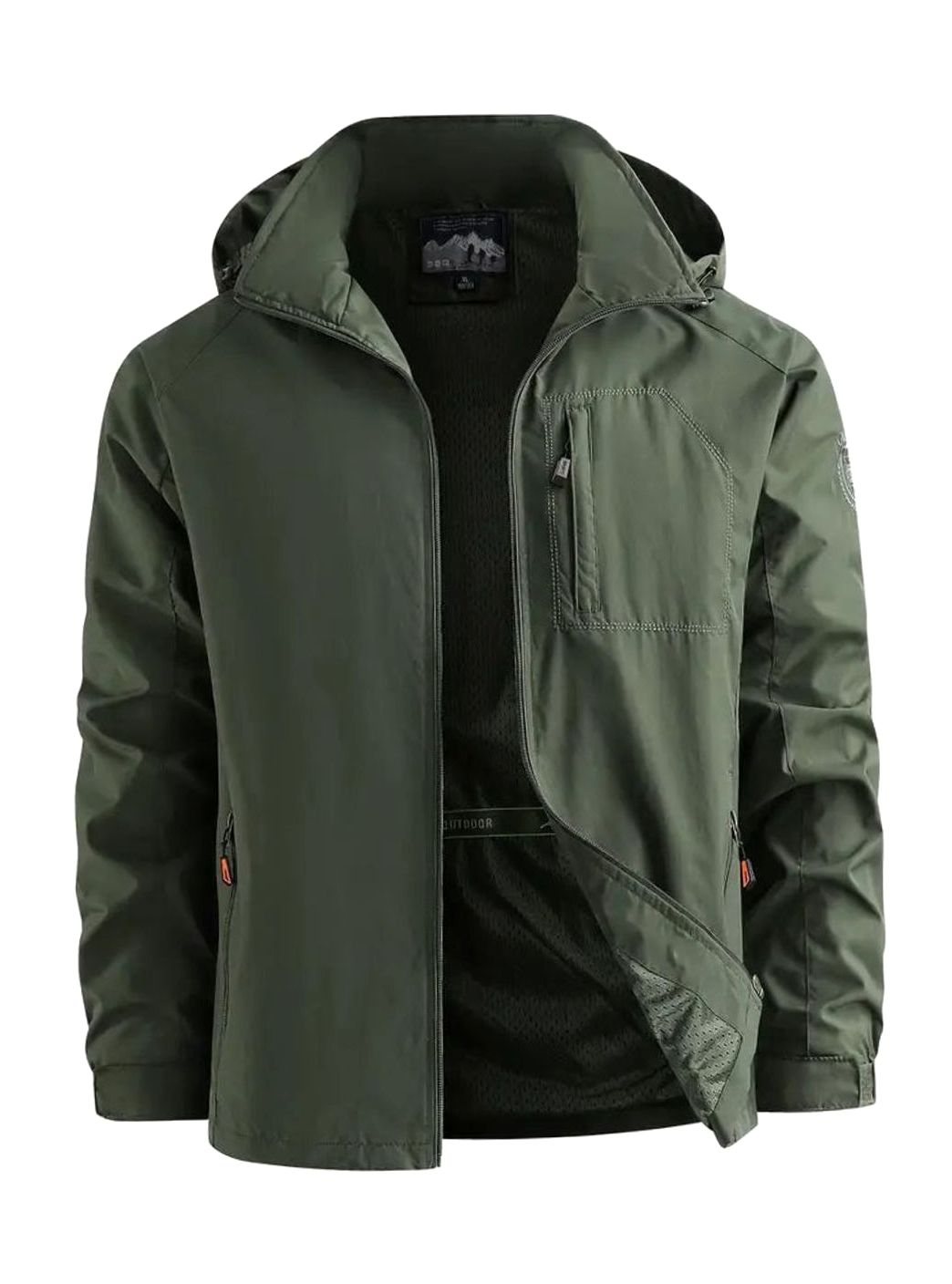 Men's Lightweight Hooded Packable Water-Resistant Jacket