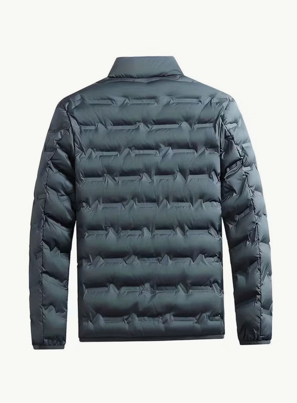 Men's Lightweight Quilted Puffer Jacket Stand Collar Multi-Pocket