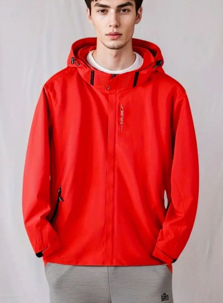 Men's Lightweight Waterproof Hooded Windbreaker Jacket