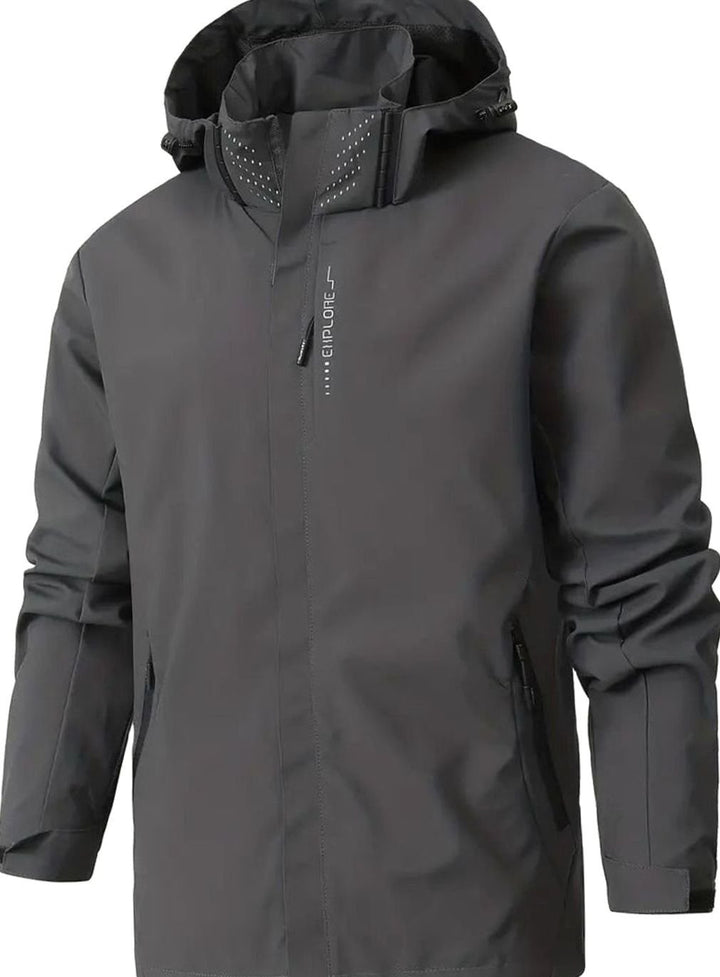 Men's Lightweight Waterproof Hooded Windbreaker Jacket