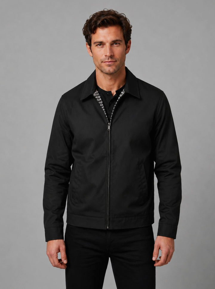 Men's Lightweight Zip-Up Smart Casual Harrington Jacket