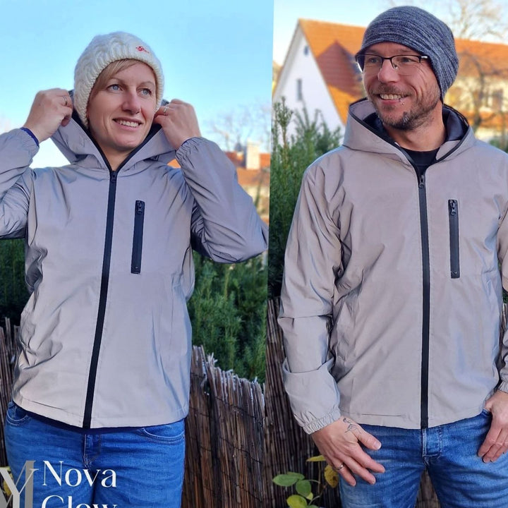 Men's Reflective Hooded Windproof Water-Resistant Jacket