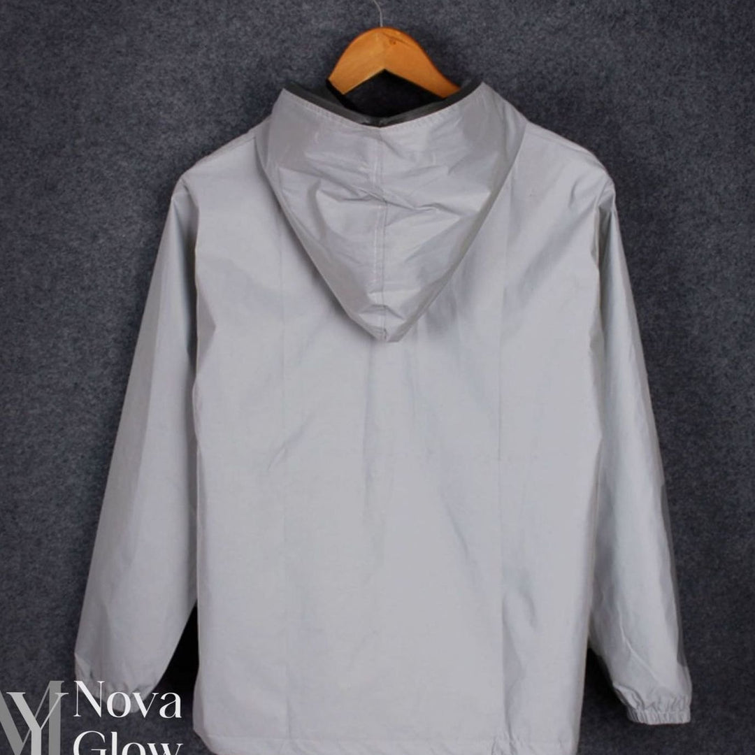 Men's Reflective Hooded Windproof Water-Resistant Jacket