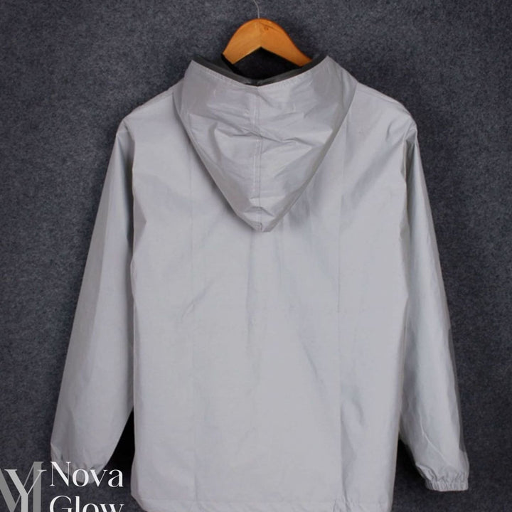 Men's Reflective Hooded Windproof Water-Resistant Jacket