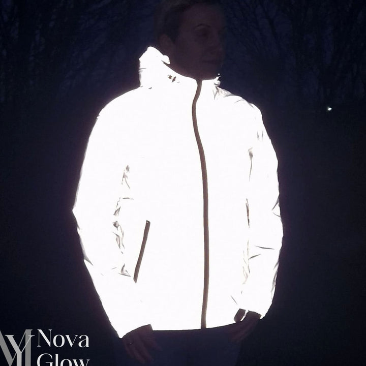 Men's Reflective Hooded Windproof Water-Resistant Jacket