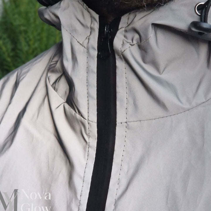 Men's Reflective Hooded Windproof Water-Resistant Jacket