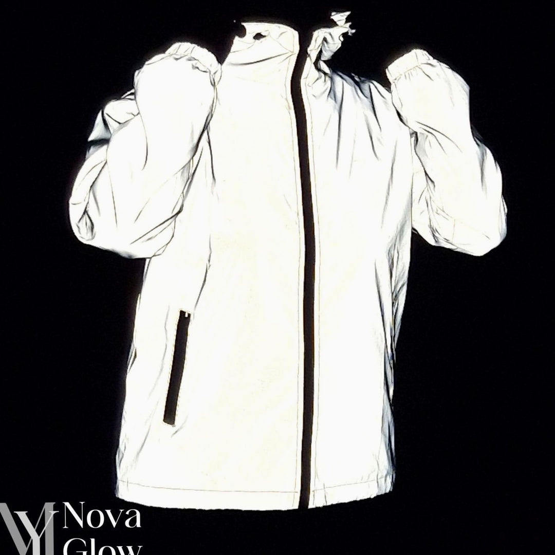 Men's Reflective Hooded Windproof Water-Resistant Jacket
