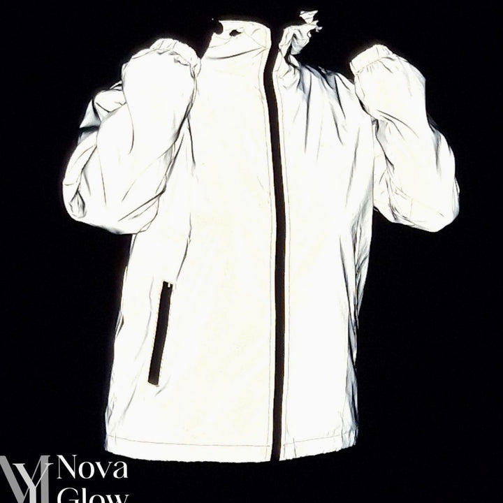 Men's Reflective Hooded Windproof Water-Resistant Jacket