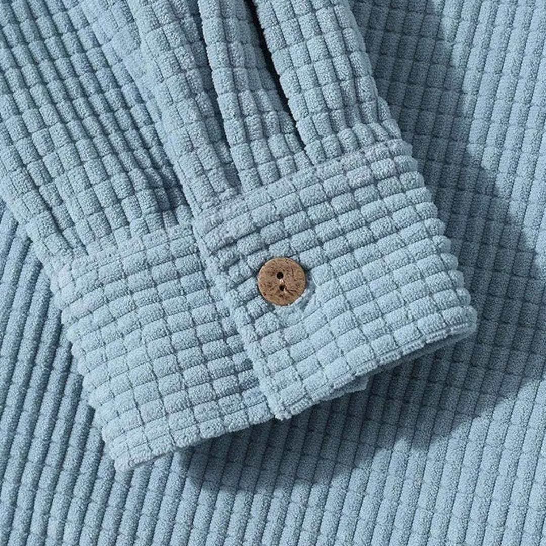 Men's Relaxed-Fit Hooded Corduroy Button-Front Overshirt