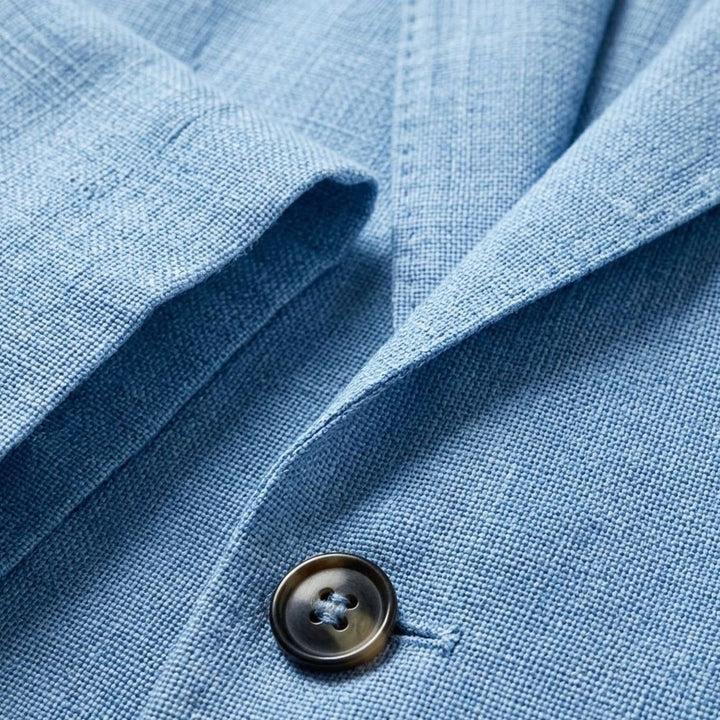 Men's Relaxed-Fit Linen Blend Single-Button Blazer