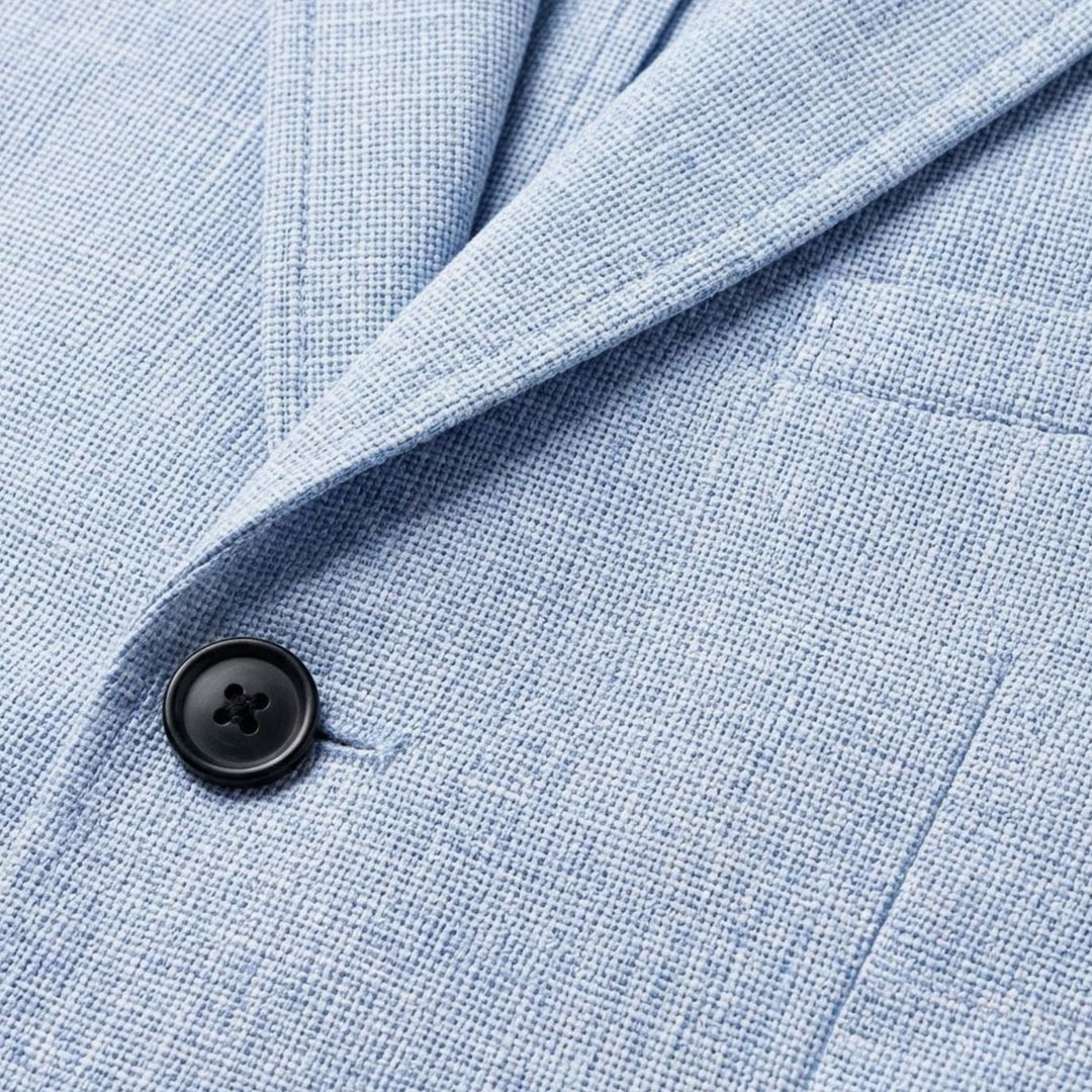 Men's Slim-Fit Linen Blazer Suit Jacket