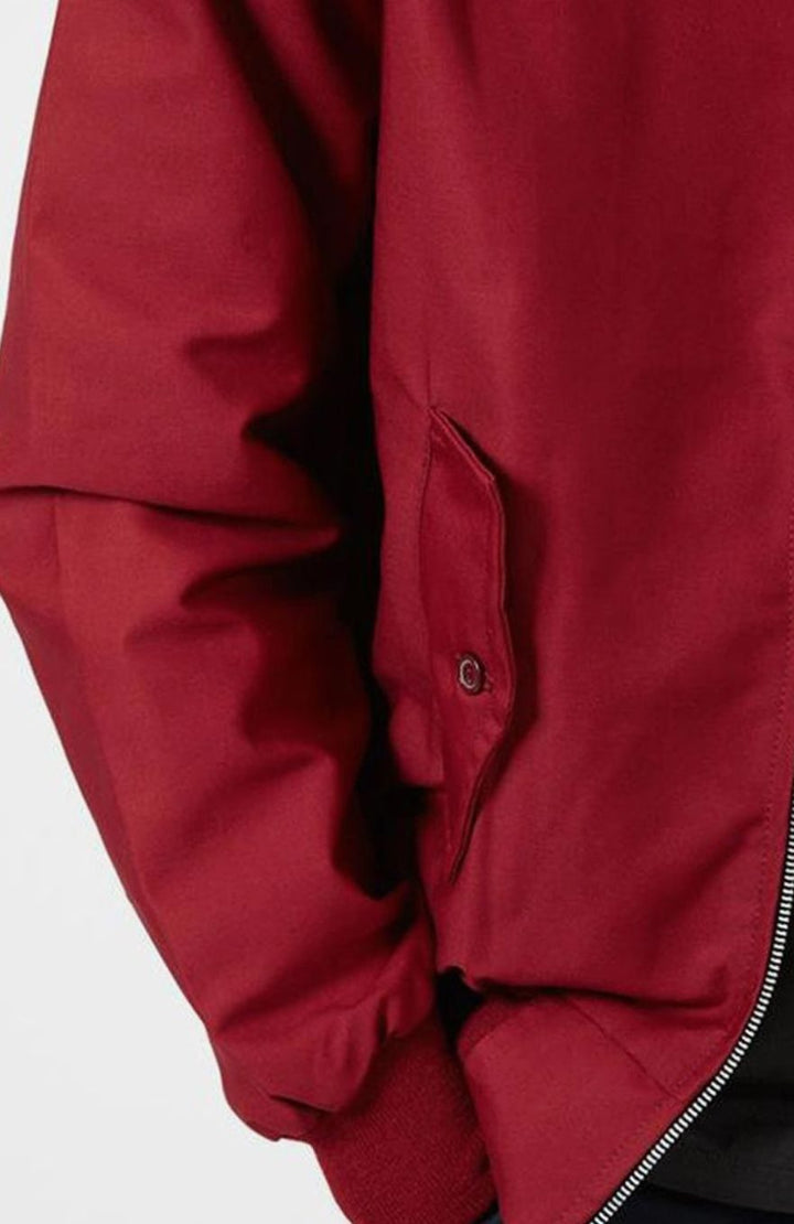 Men's Tartan-Lined Zip-Up Harrington Bomber Jacket