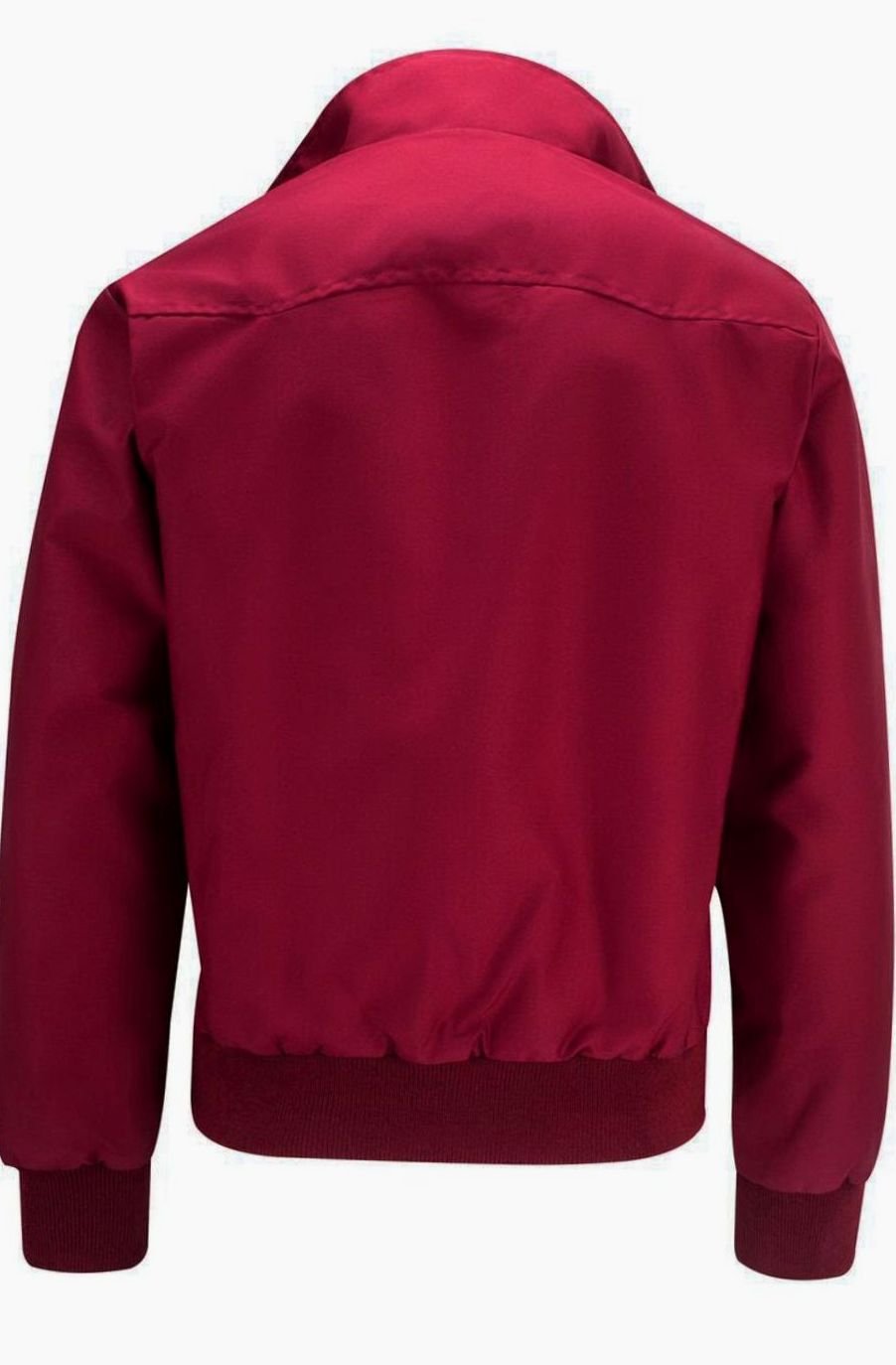 Men's Tartan-Lined Zip-Up Harrington Bomber Jacket