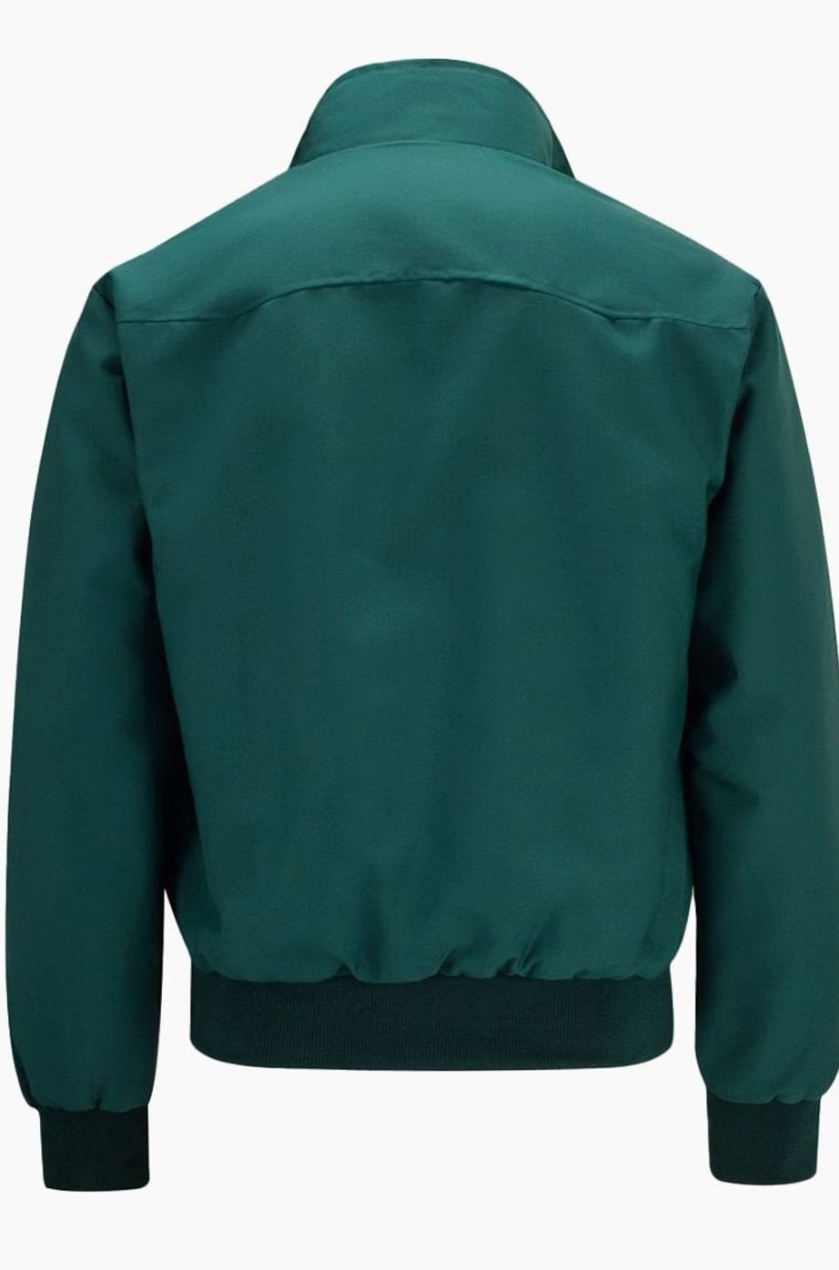 Men's Tartan-Lined Zip-Up Harrington Bomber Jacket