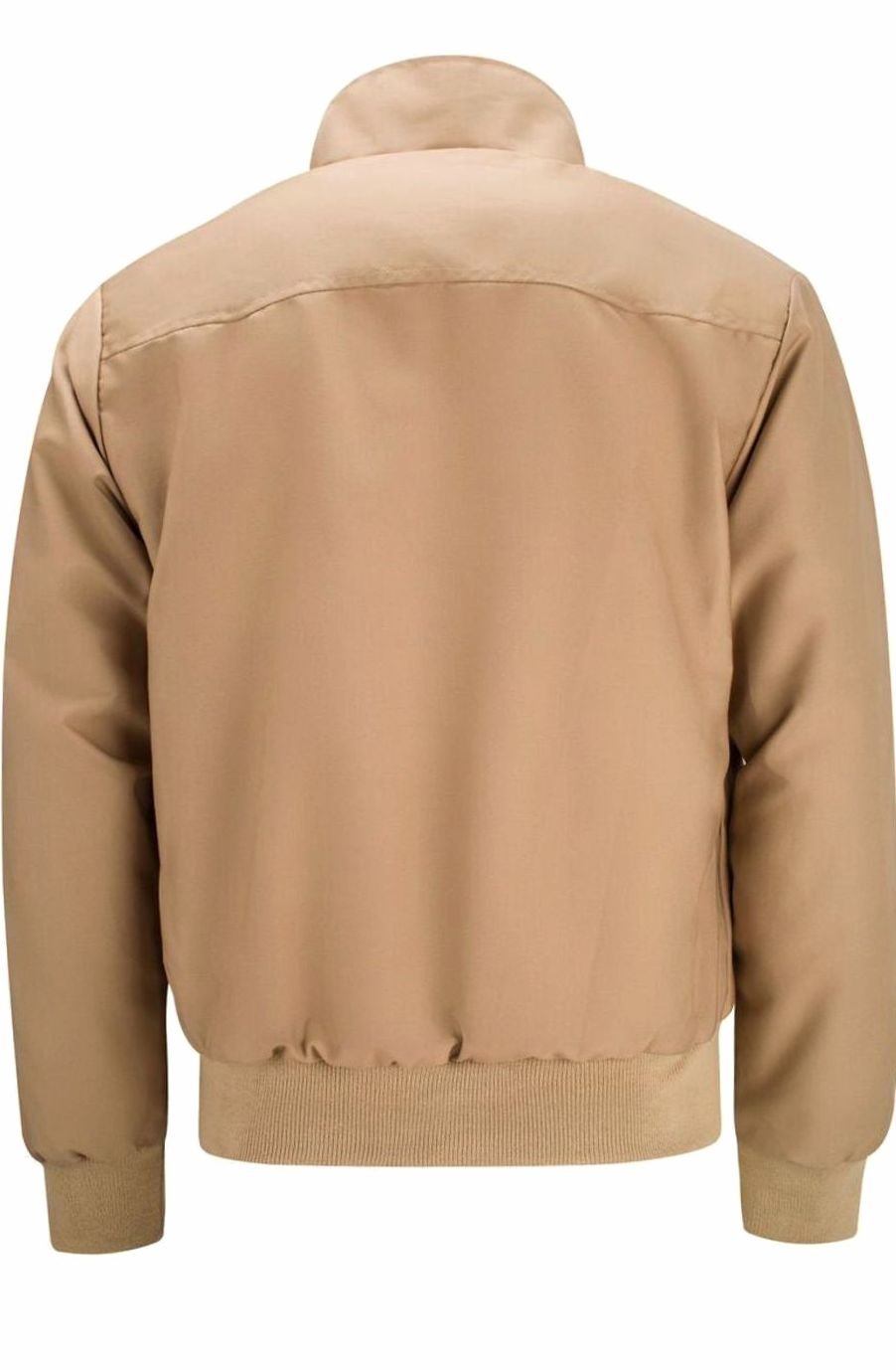 Men's Tartan-Lined Zip-Up Harrington Bomber Jacket