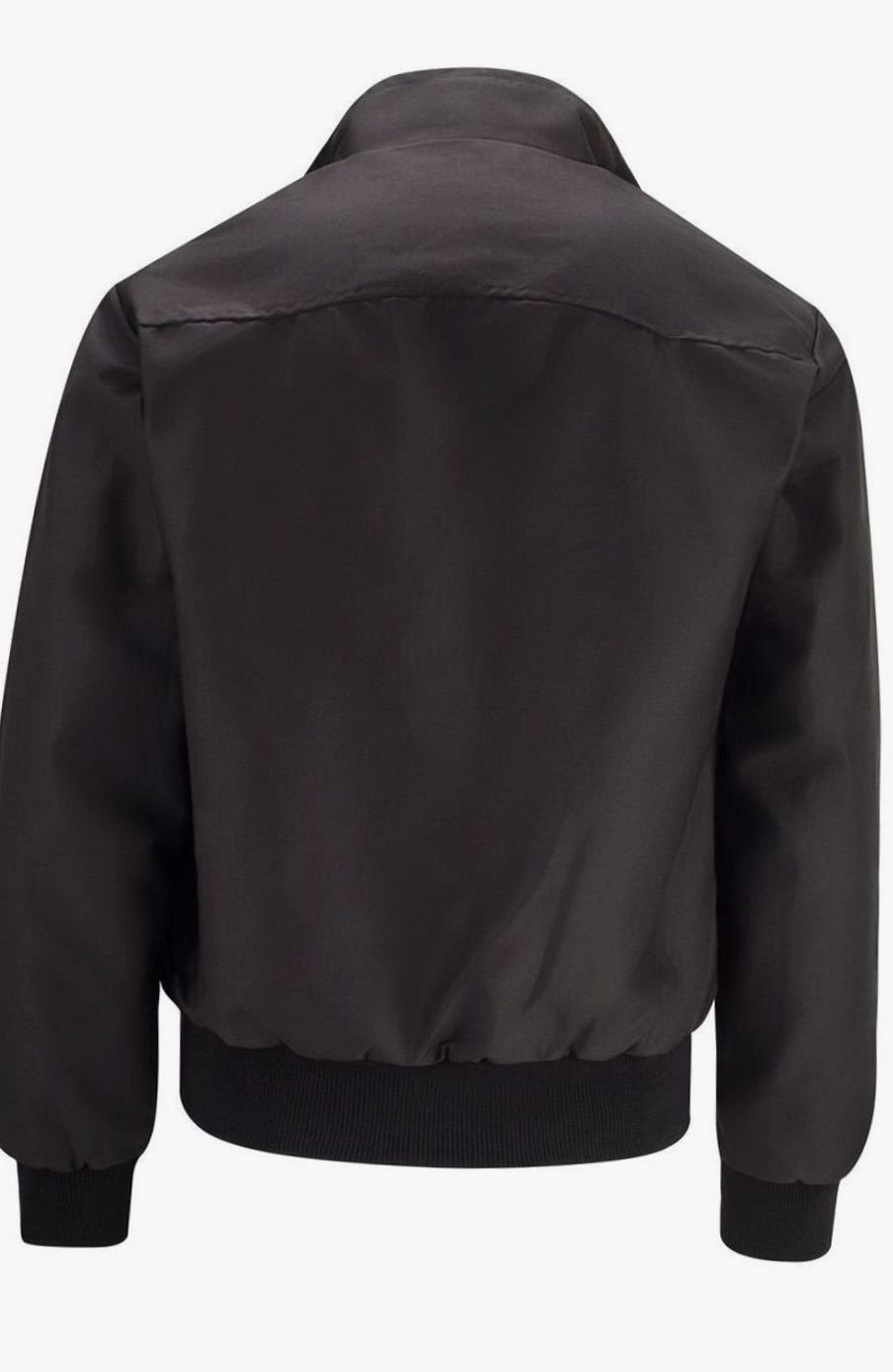 Men's Tartan-Lined Zip-Up Harrington Bomber Jacket