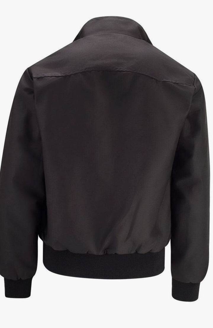 Men's Tartan-Lined Zip-Up Harrington Bomber Jacket