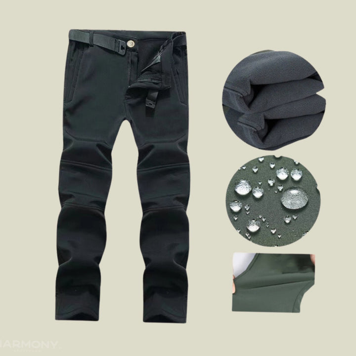 Men's Water-Resistant Tactical Hooded Softshell Jacket Trouser Set