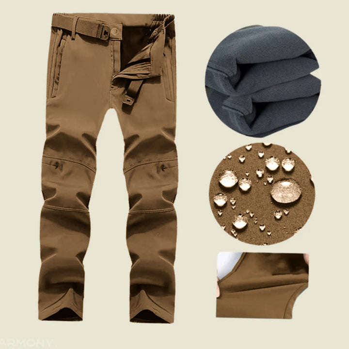 Men's Water-Resistant Tactical Hooded Softshell Jacket Trouser Set