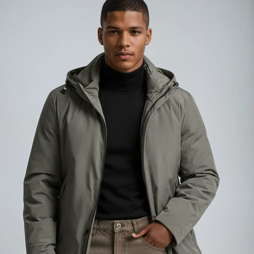 Men's Waterproof Hooded Padded Winter Parka Coat