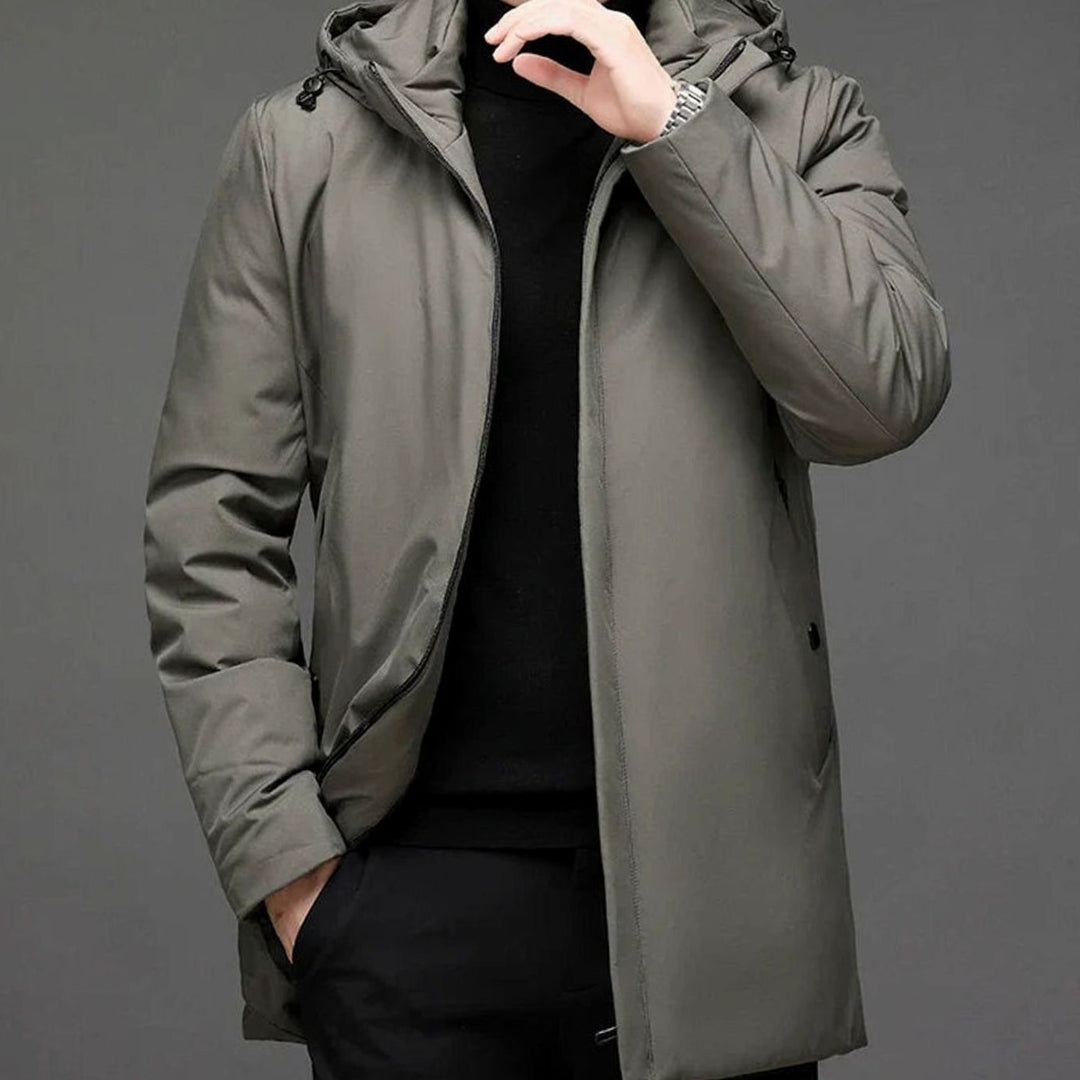 Men's Waterproof Hooded Padded Winter Parka Coat