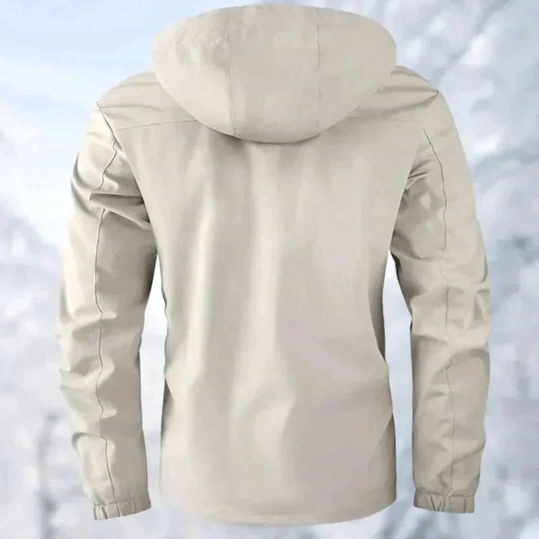 Men's Waterproof Windproof Hooded Outdoor Winter Jacket, White