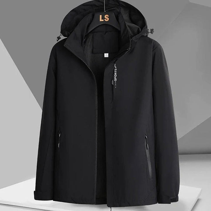 Men's Weatherproof Insulated Hooded Winter Jacket - Black