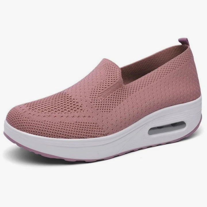 Women's Air-Cushion Slip-On Knit Platform Trainers