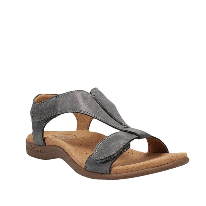 Women's Arch-Support Open-Toe Leather Flat Sandals