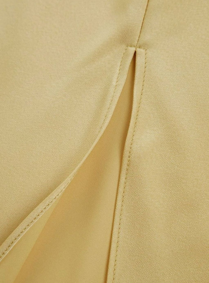 Women's Backless Satin Slip Open-Back Midi Party Dress