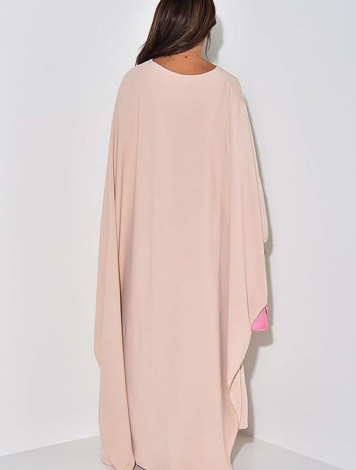 Women's Batwing Sleeve Round-Neck Maxi Dress