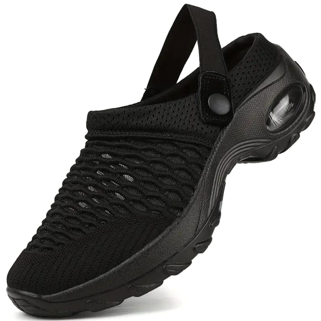 Women's Breathable Mesh Slip-On Air-Cushion Mule Trainers