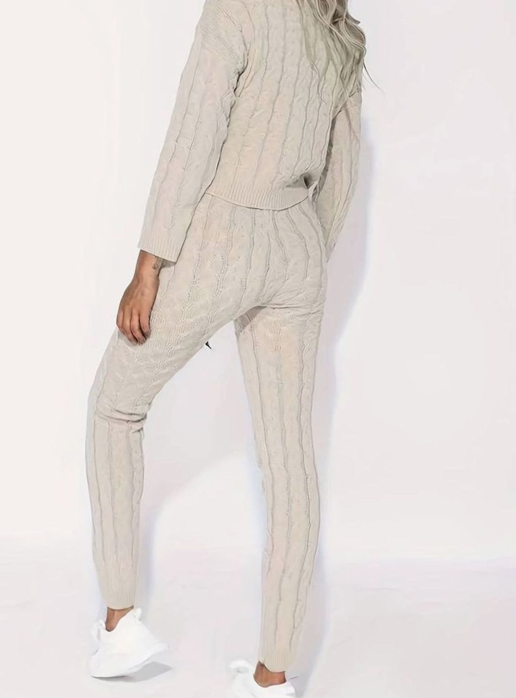 Women's Cable-Knit Loungewear Jumper Trouser Co-ord Set