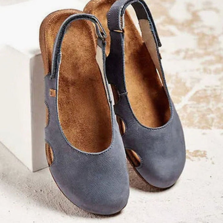 Women's Closed-Toe Slingback Cork-Footbed Summer Sandals