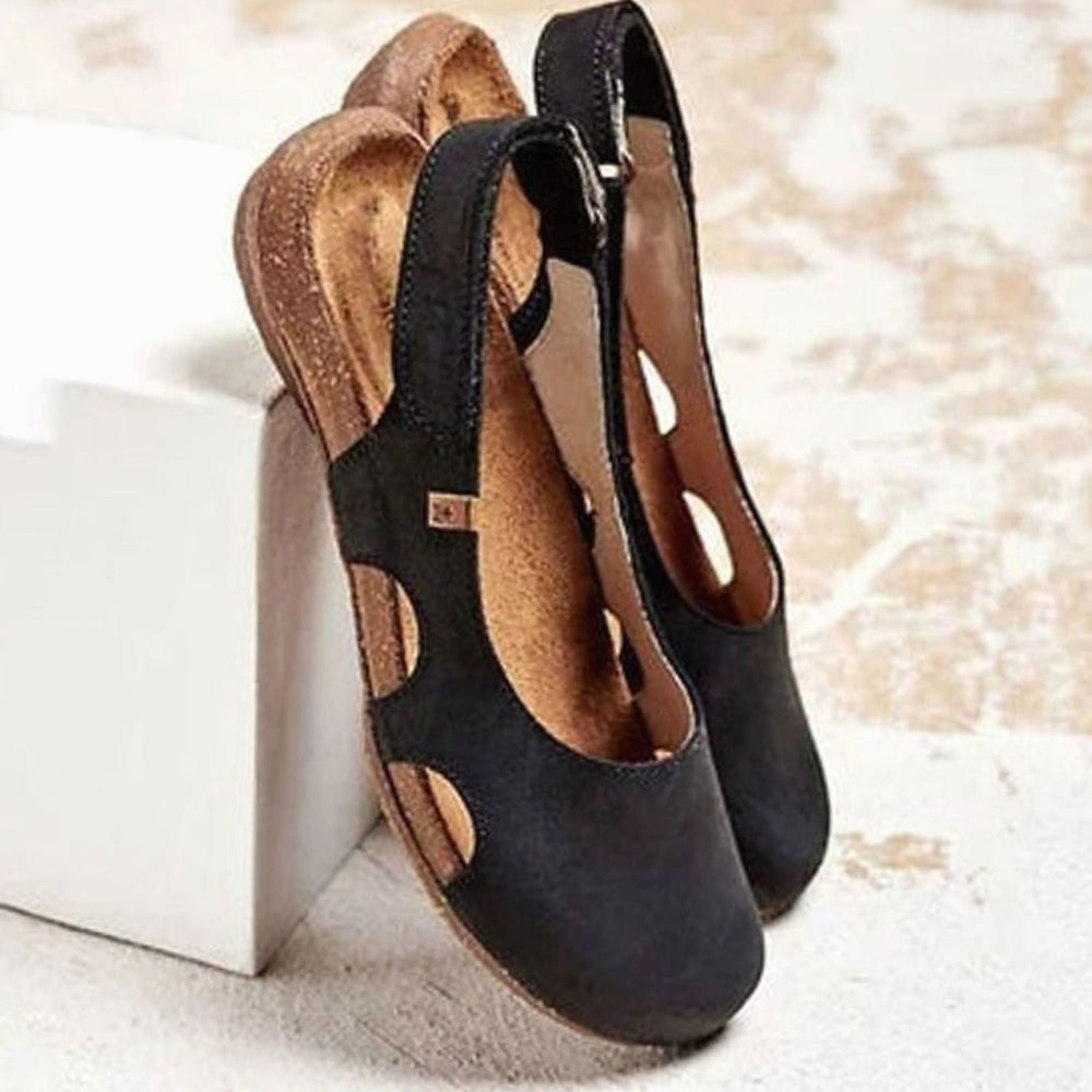 Women's Closed-Toe Slingback Cork-Footbed Summer Sandals