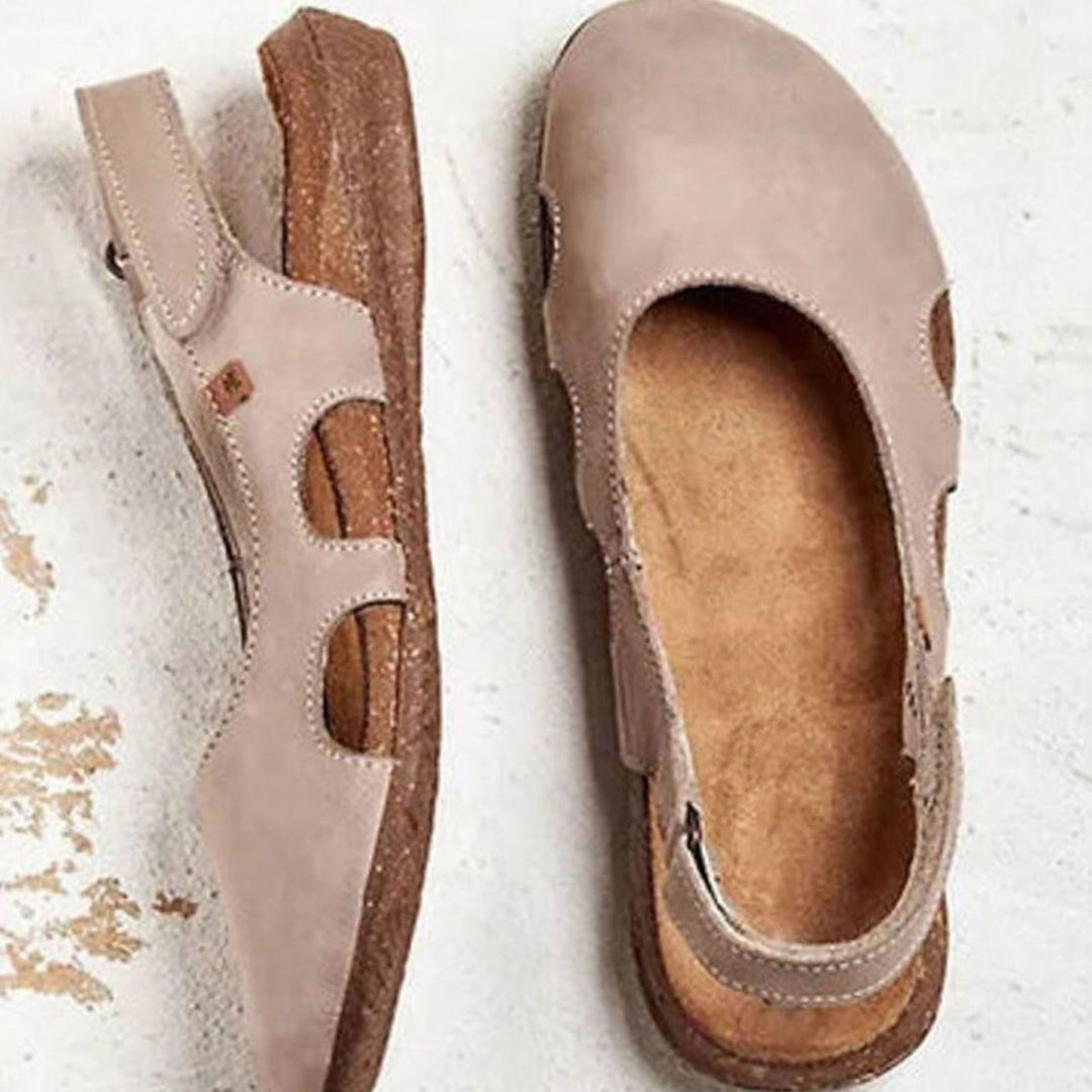 Women's Closed-Toe Slingback Cork-Footbed Summer Sandals