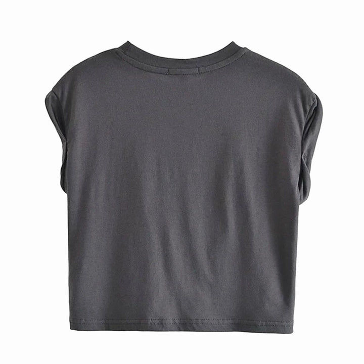 Women's Cotton Cropped Short-Sleeve T-Shirt