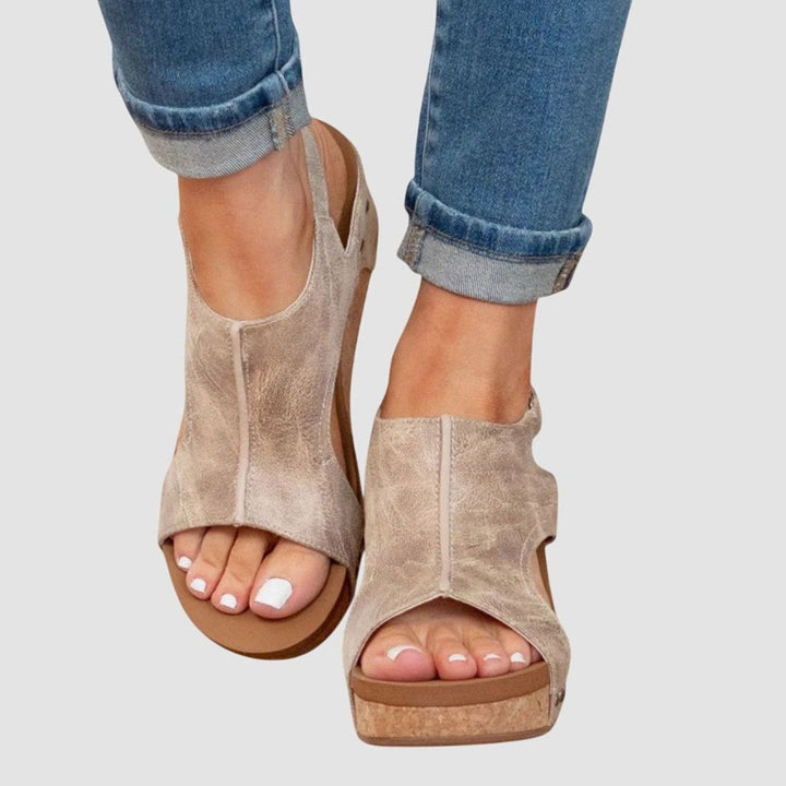 Women's Cushioned Open-Toe Orthopedic Wedge Sandals