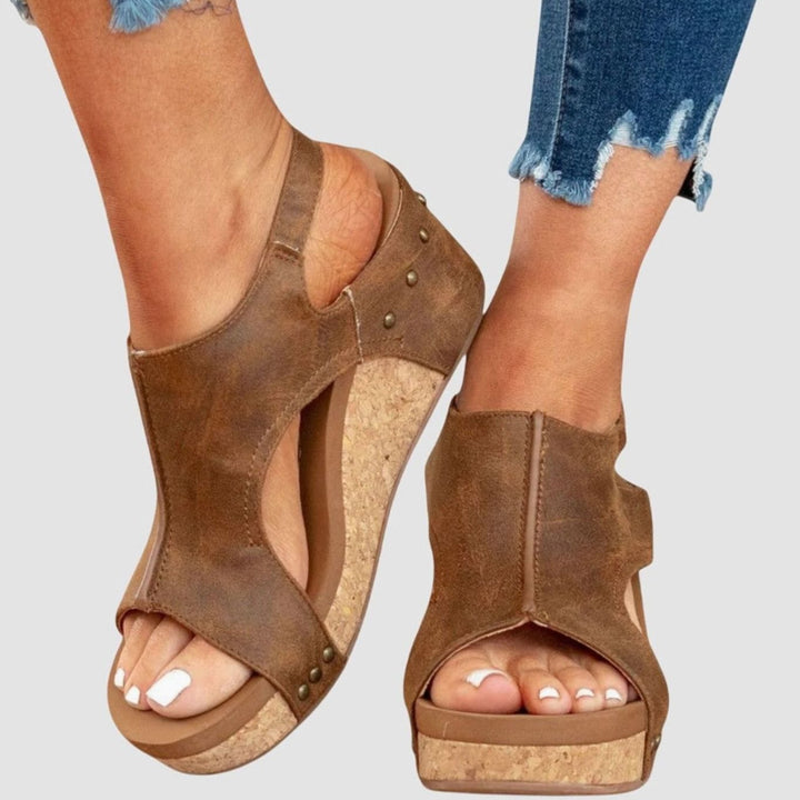 Women's Cushioned Open-Toe Orthopedic Wedge Sandals
