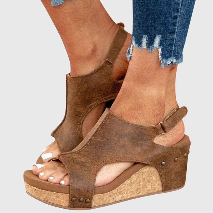 Women's Cushioned Open-Toe Orthopedic Wedge Sandals