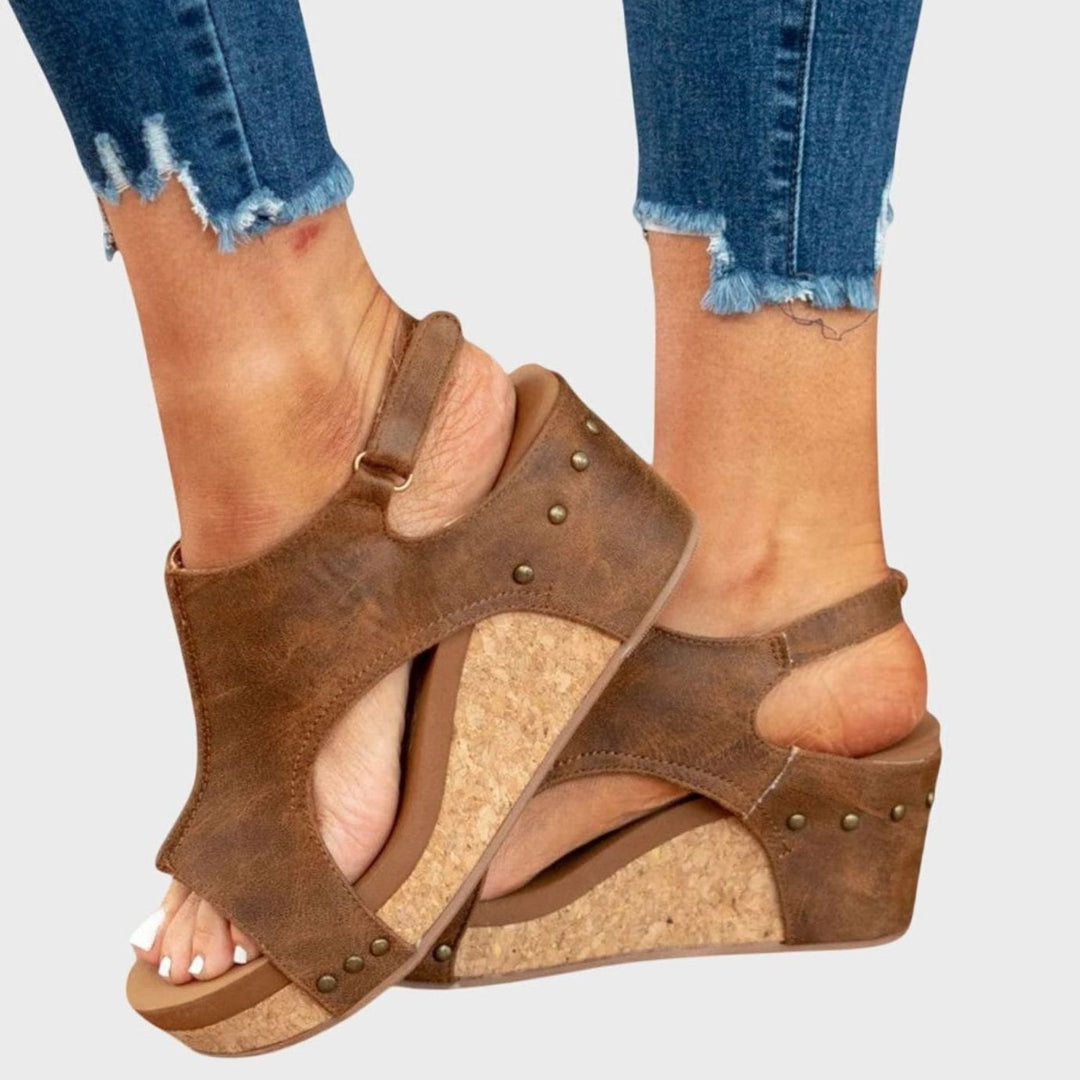 Women's Cushioned Open-Toe Orthopedic Wedge Sandals