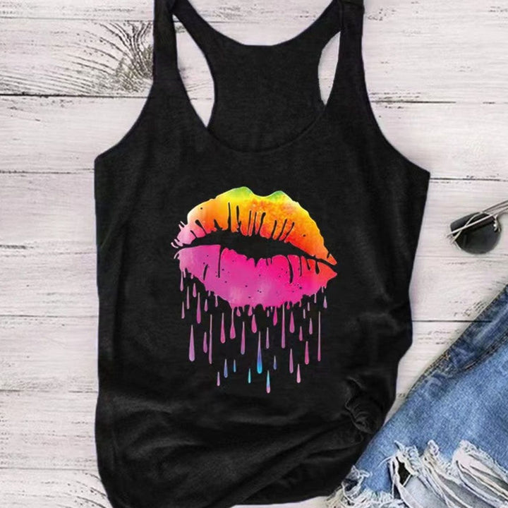 Women's Dragonfly Sunset Graphic Sleeveless Vest Top