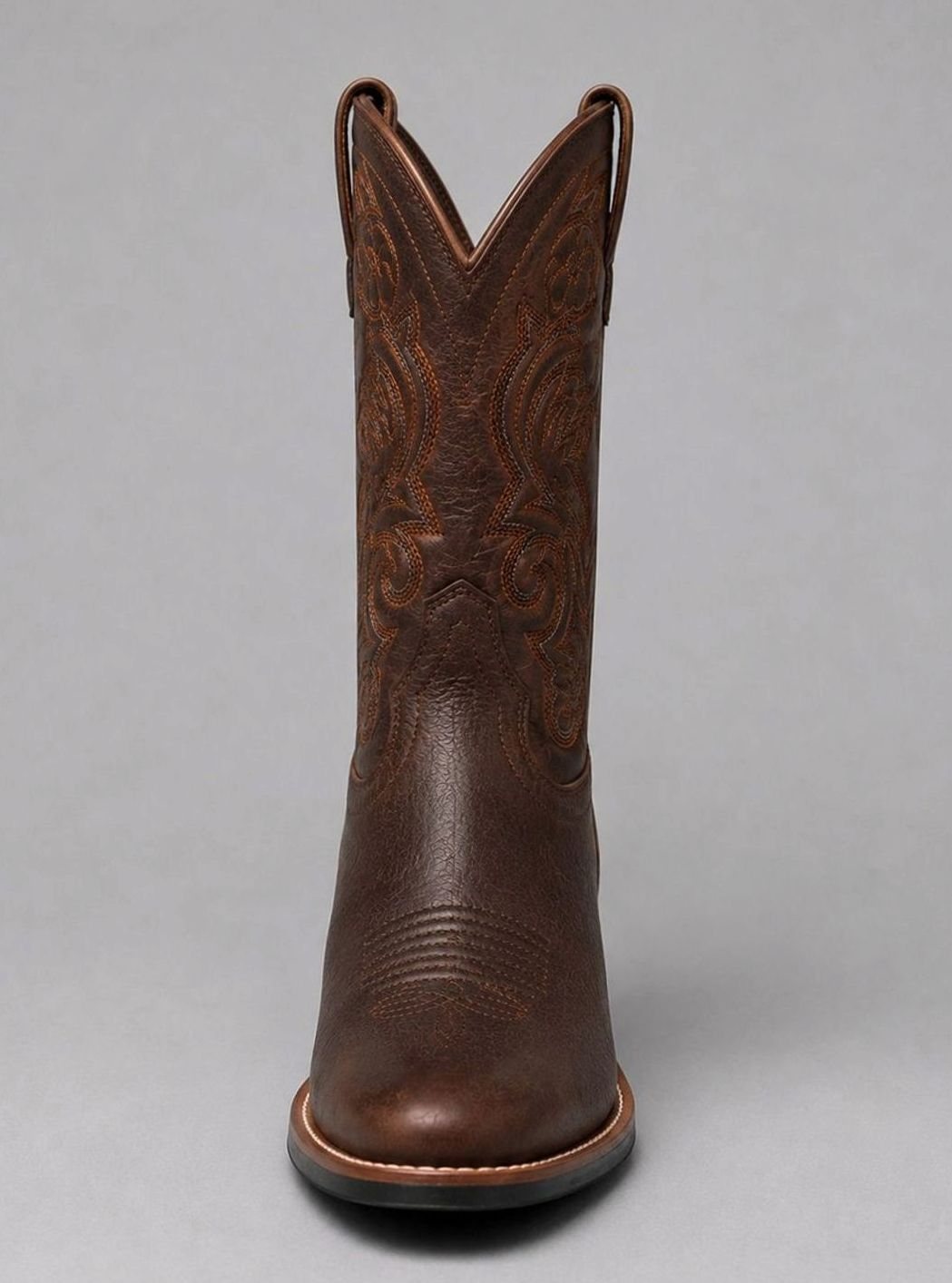Women's Embroidered Leather Block-Heel Knee-High Cowboy Boots